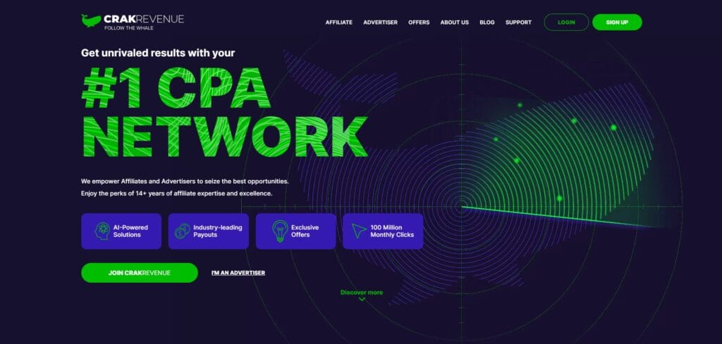 CrakRevenue – High-Ticket Commissions, Strong Support Best CPA Networks for Beginners