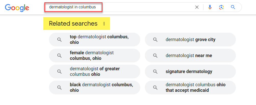 Google search / people also ask related searches web traffic lookup